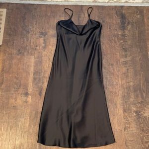 Love Ady black satin slip dress size xs